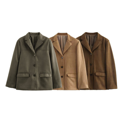 Women's Blazer Long Sleeve Blazers Streetwear Solid Color