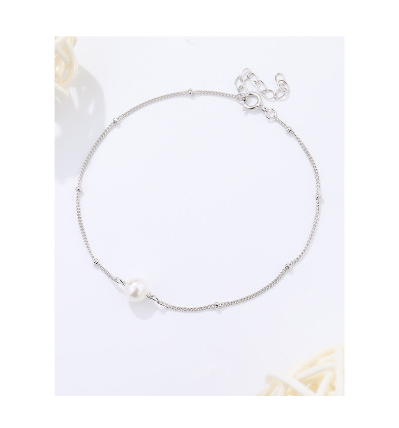 925 Sterling Silver Cuban Link Chain Curb Chain Bracelets Elegant Simple Style