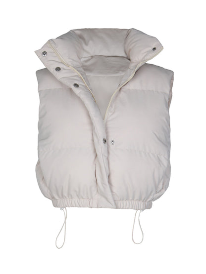 Women's Casual Solid Color Zipper Vest
