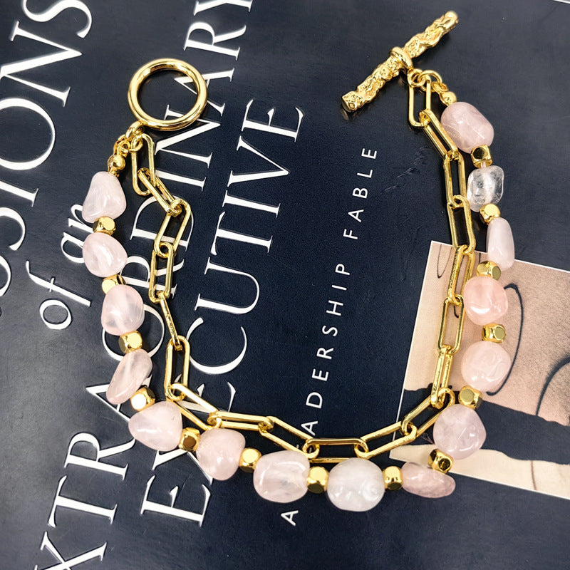 Rose Quartz Beaded Bracelet