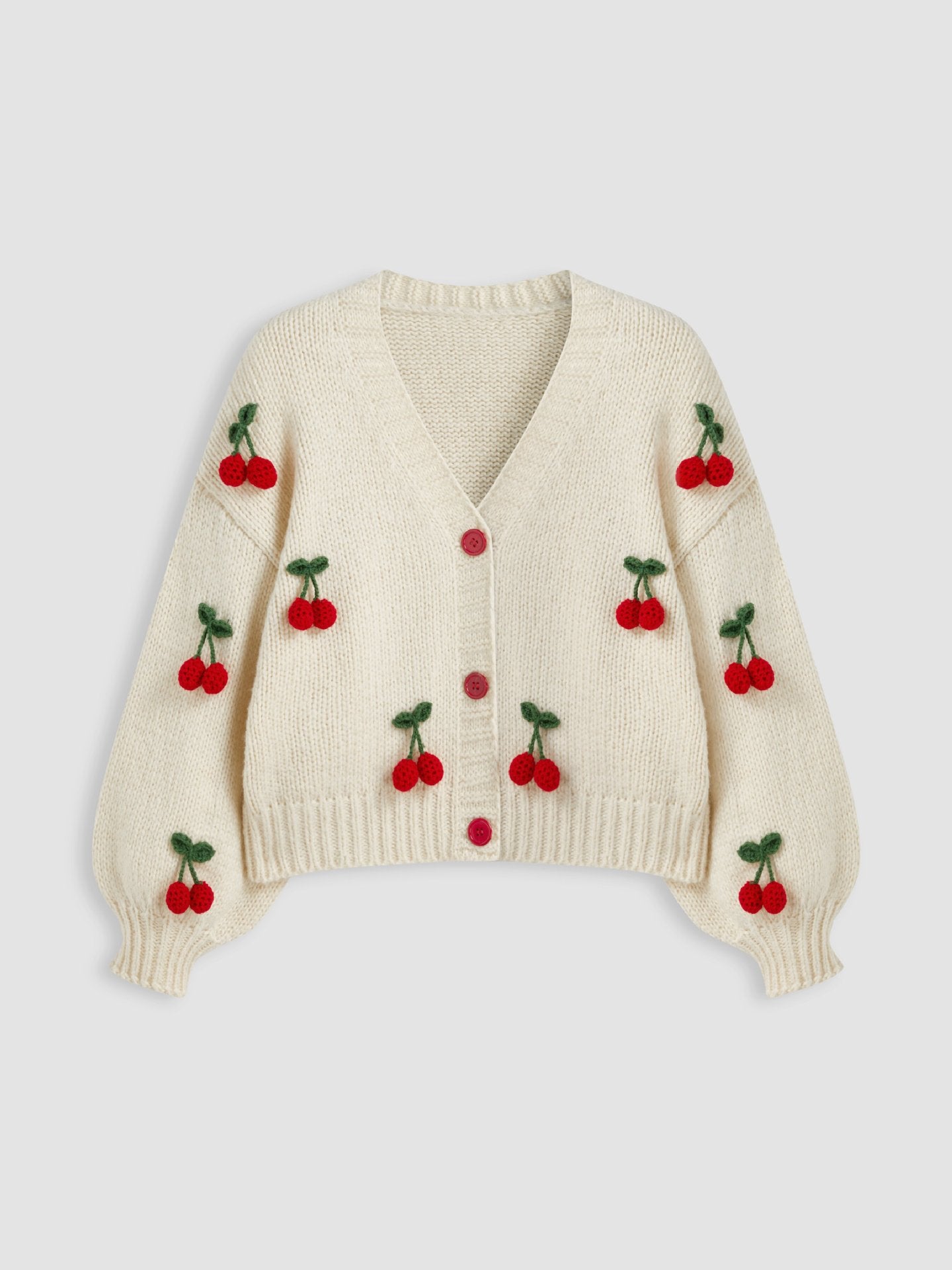 Women's Sweater Long Sleeve Sweaters & Cardigans Vacation Simple Style Cherry