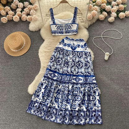 Daily Women's Vacation Printing Polyester Skirt Sets Skirt Sets