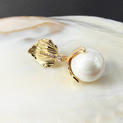 French Vintage Pearl Stud Earrings with S925 Posts
