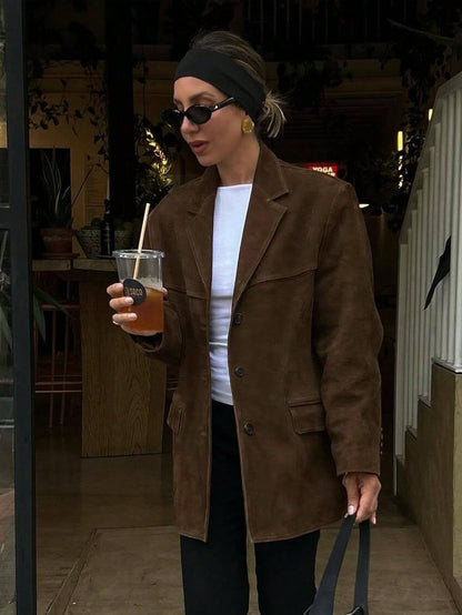 Women's Blazer Long Sleeve Blazers Streetwear Solid Color