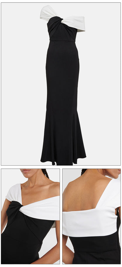 Women's Sheath Dress Vacation Simple Style Oblique collar Short Sleeve Solid Color Maxi Long Dress Holiday Daily