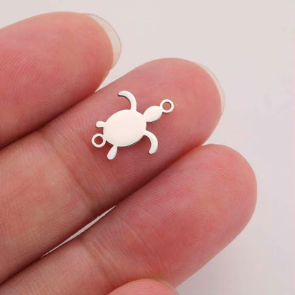 1 Piece 304 Stainless Steel Tortoise Flower Shell Pendant