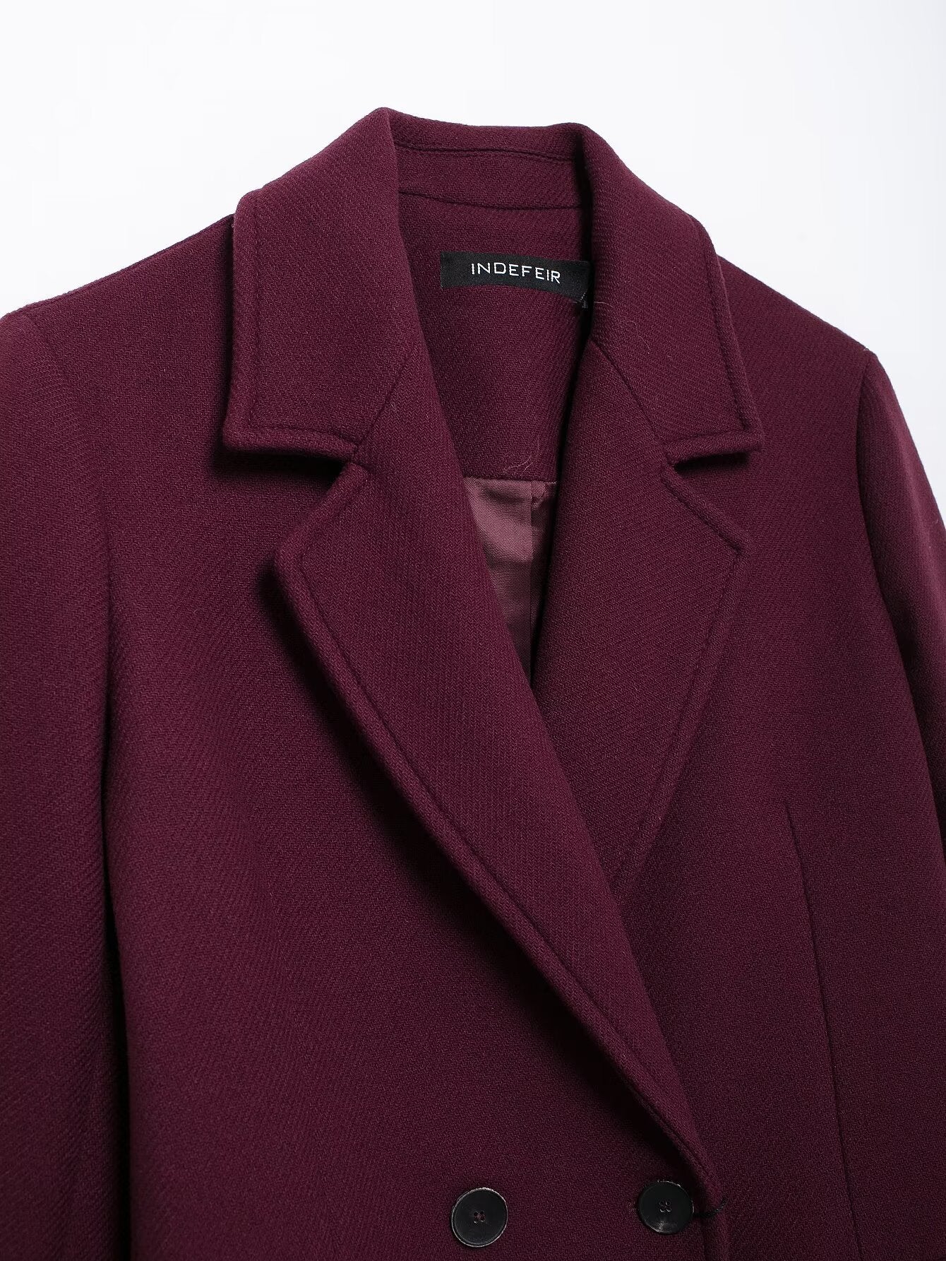 Women's Streetwear Solid Color Double Breasted Woolen Coat Woolen Coat