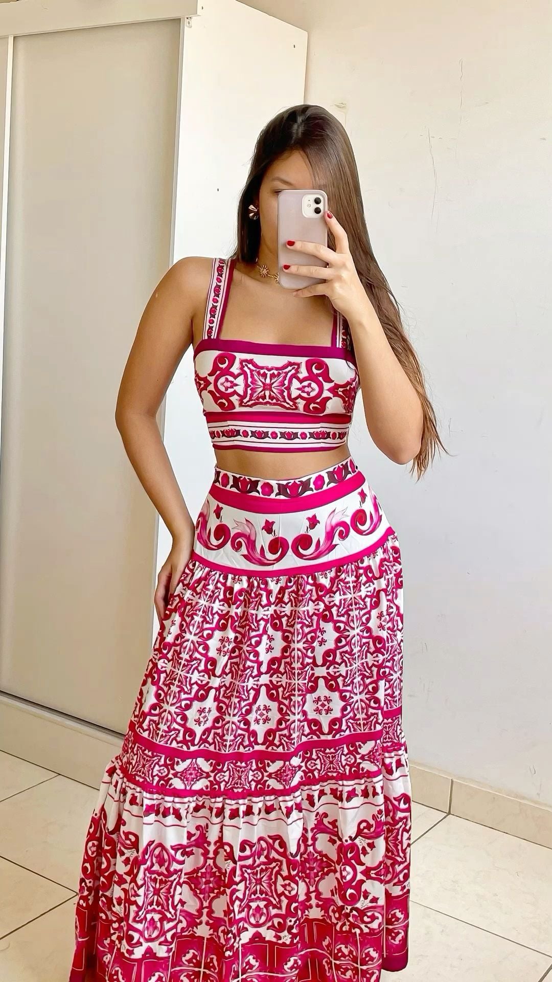 Daily Women's Vacation Printing Polyester Skirt Sets Skirt Sets