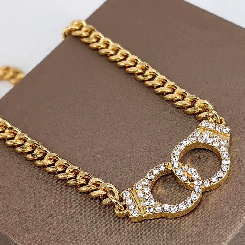 Crystal Chain Pendant Necklace