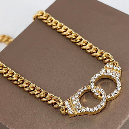 Crystal Chain Pendant Necklace
