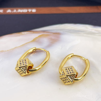 Minimal Geometric Gold Hoop Earrings