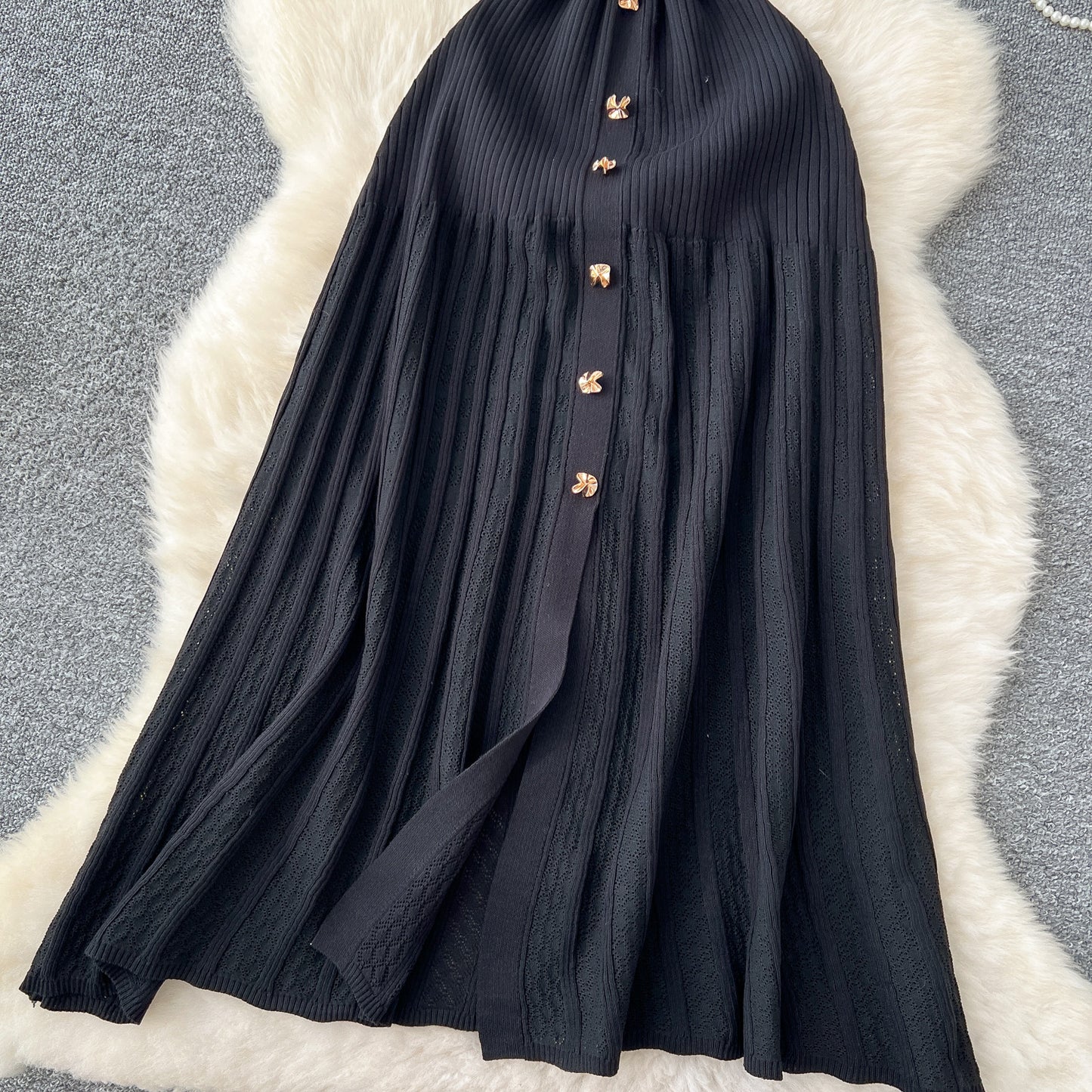 Women's Sheath Dress Simple Style Turndown Button Short Sleeve Solid Color Midi Dress Holiday