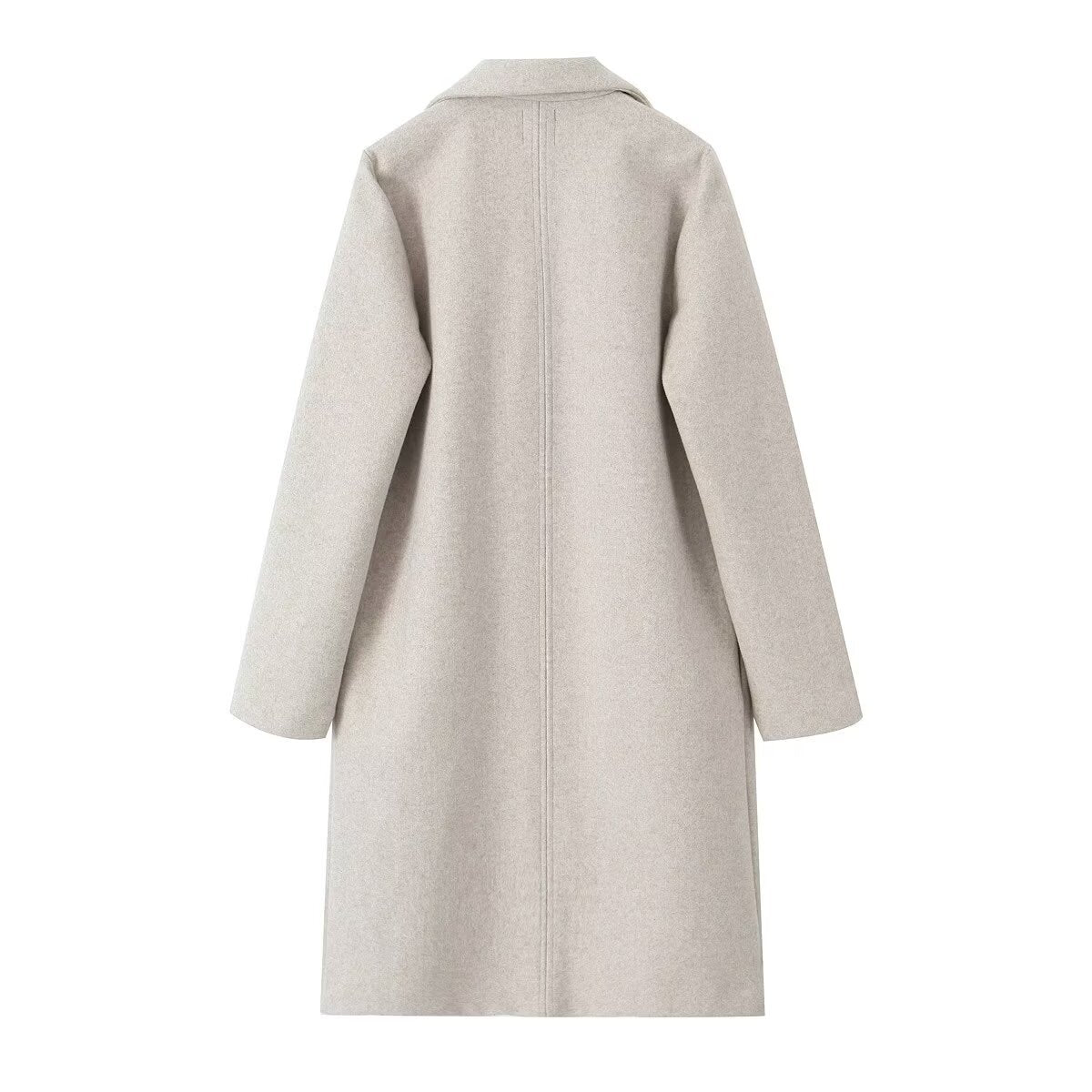 Women's Vacation Simple Style Solid Color Woolen Coat Woolen Coat