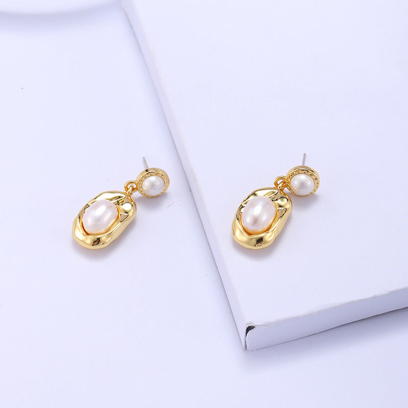 Gold Plated Pearl Jewelry Set