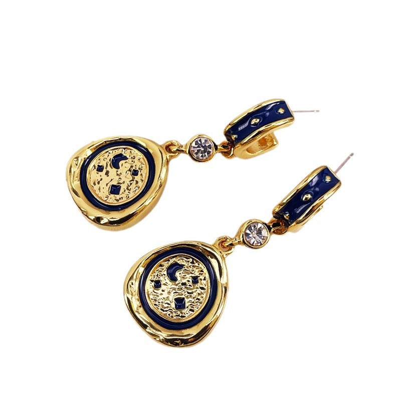 Blue Starry Night Stud Earrings with S925 Posts