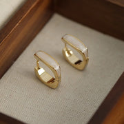 White ear buckle [real gold plating]