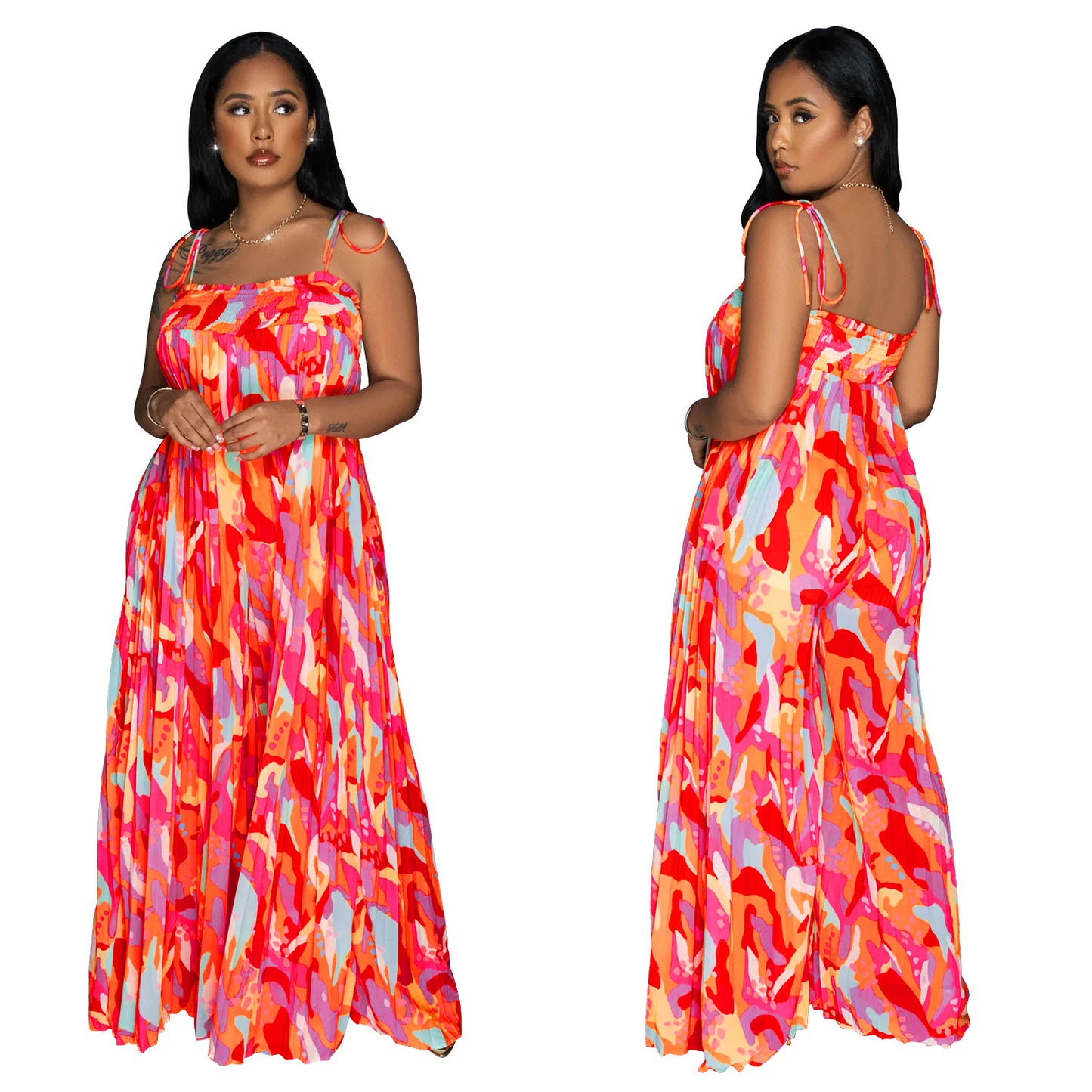 Women's Daily Casual Colorful Full Length Jumpsuits