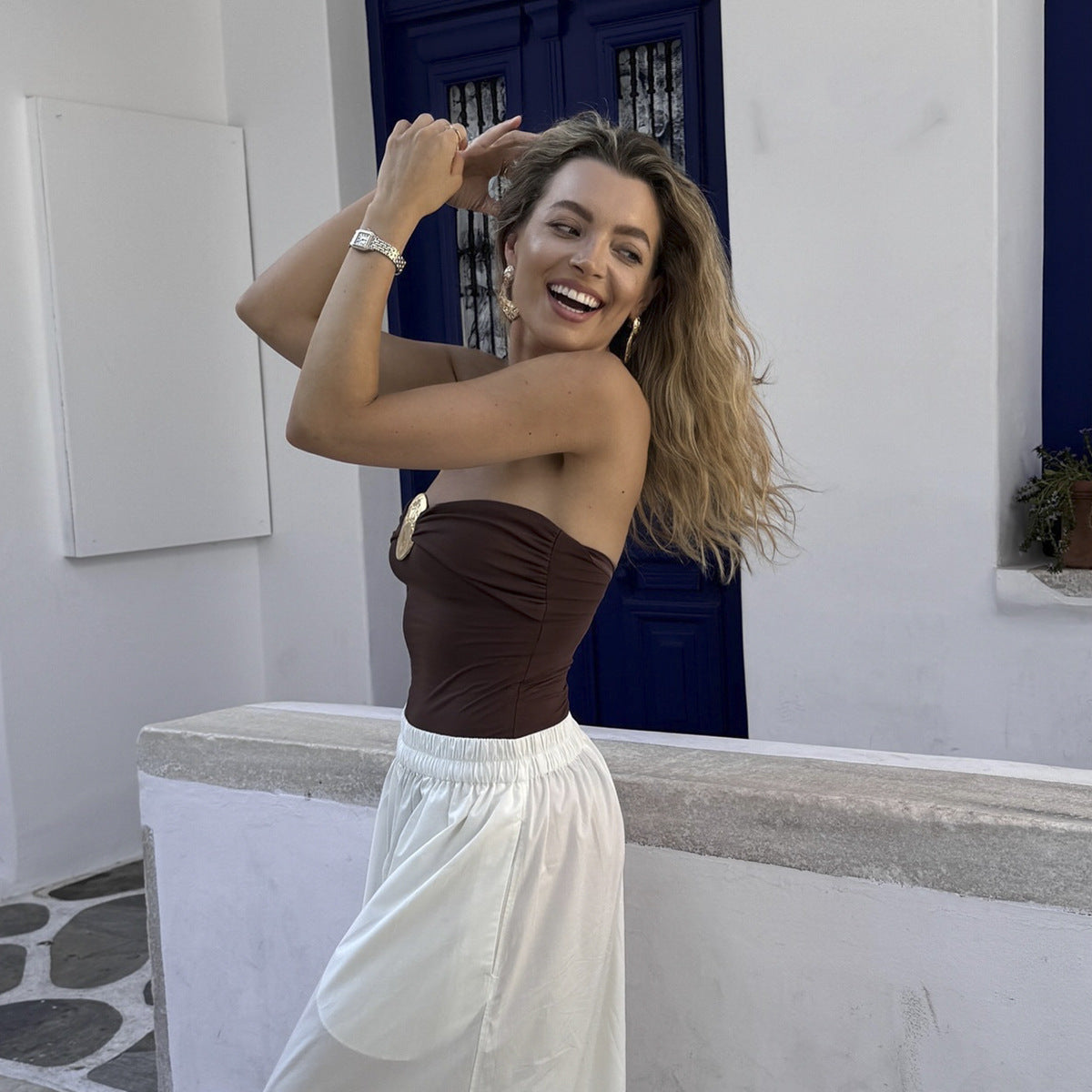 Women's Sexy Solid Color One Piece Swimwear