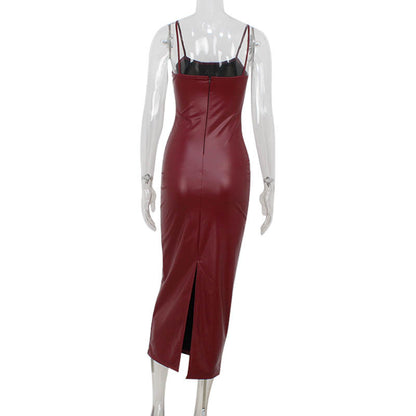 Women's Strap Dress Vacation Simple Style U Neck Sleeveless Solid Color Maxi Long Dress Holiday