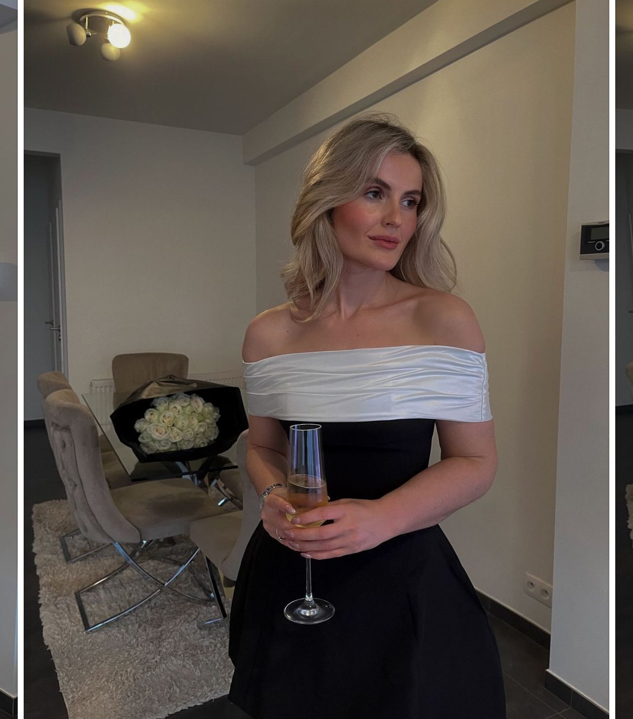 Women's Sheath Dress Streetwear Strapless Contrast Binding Sleeveless Contrast Collar Above Knee Holiday Daily