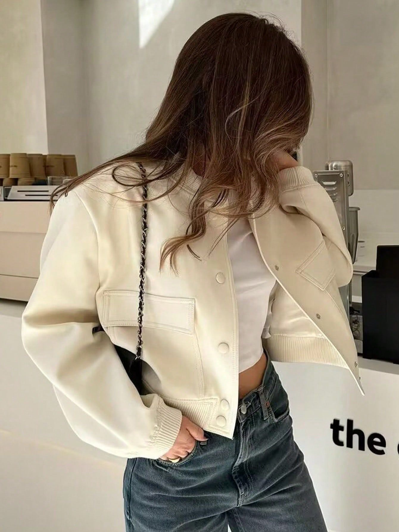 Women's Streetwear Solid Color Single Breasted Coat Casual Jacket