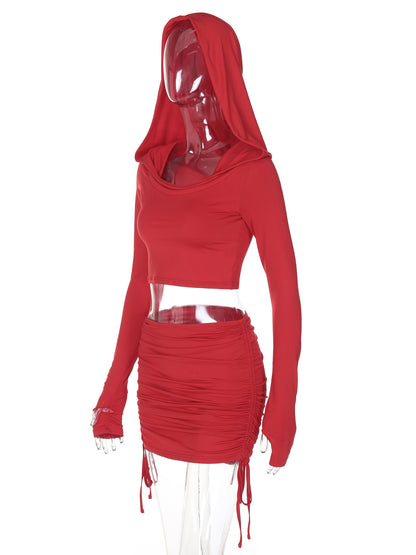 Daily Women's Casual Streetwear Solid Color Spandex Polyester Skirt Sets Skirt Sets