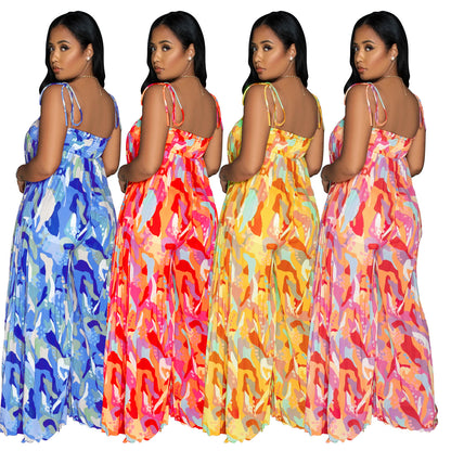 Women's Daily Casual Colorful Full Length Jumpsuits