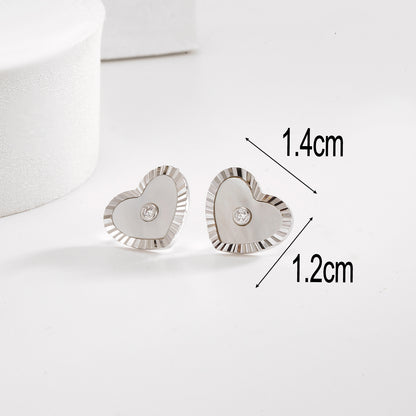 Agate love stud earrings 2025 new popular Ankola red earrings light luxury high-end small fragrant wind earrings
