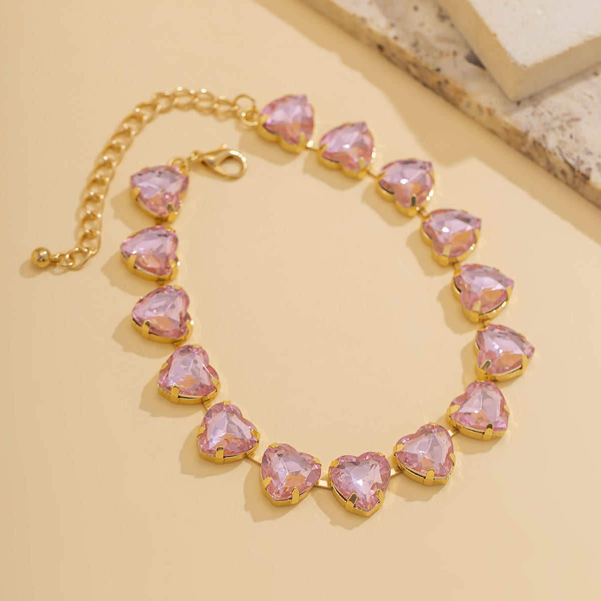 Glam Exaggerated Geometric Water Droplets Rhinestones Rhinestone Iron Tennis Chain Choker
