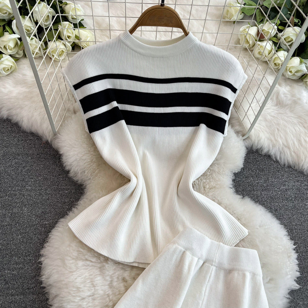 Daily Women's Casual Stripe Polyester Pants Sets Pants Sets