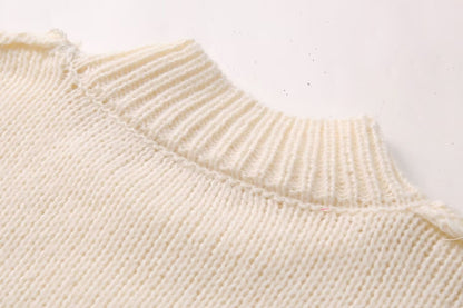Women's Sweater Long Sleeve Sweaters & Cardigans Elegant Simple Style Solid Color
