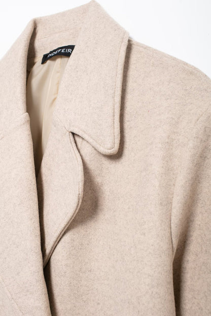 Women's Elegant Solid Color Double Breasted Coat
