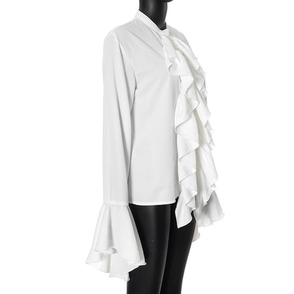 Women's Blouse Long Sleeve Blouses Vacation Simple Style Solid Color