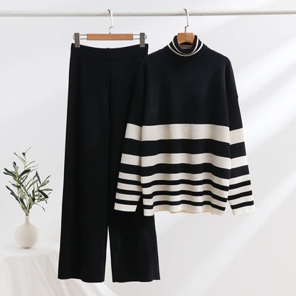 Holiday Women's Simple Style Color Block Mercerized Cotton Colored Cotton Pants Sets Pants Sets