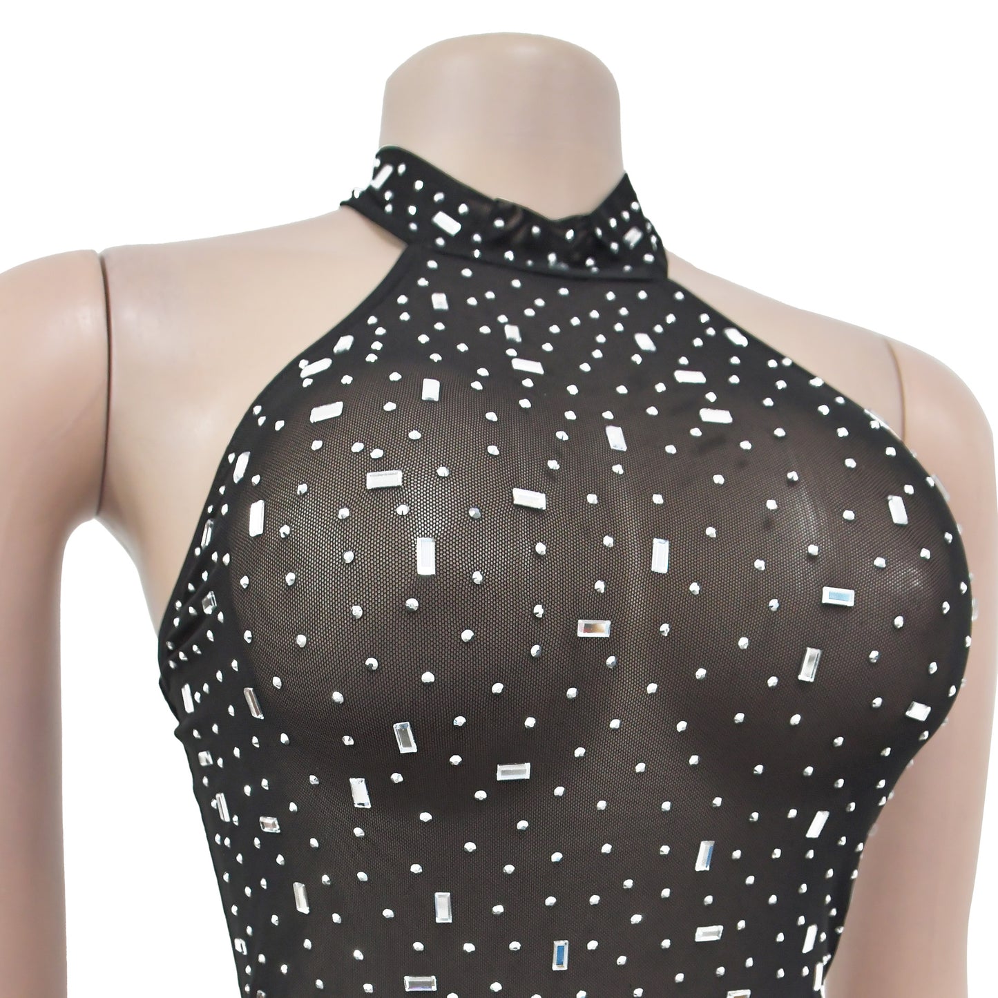 Women's Sheath Dress Elegant Halter Neck Sleeveless Solid Color Maxi Long Dress Banquet