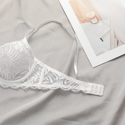 Solid Color Gather Comfort Bra&Panty Set