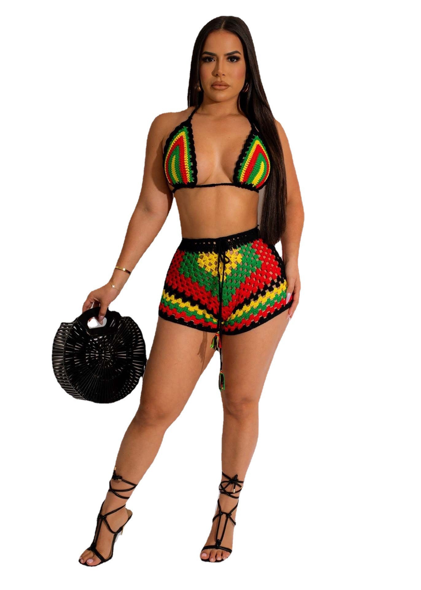 Women's Sexy Color Block 2 Pieces Set Tankinis Swimwear