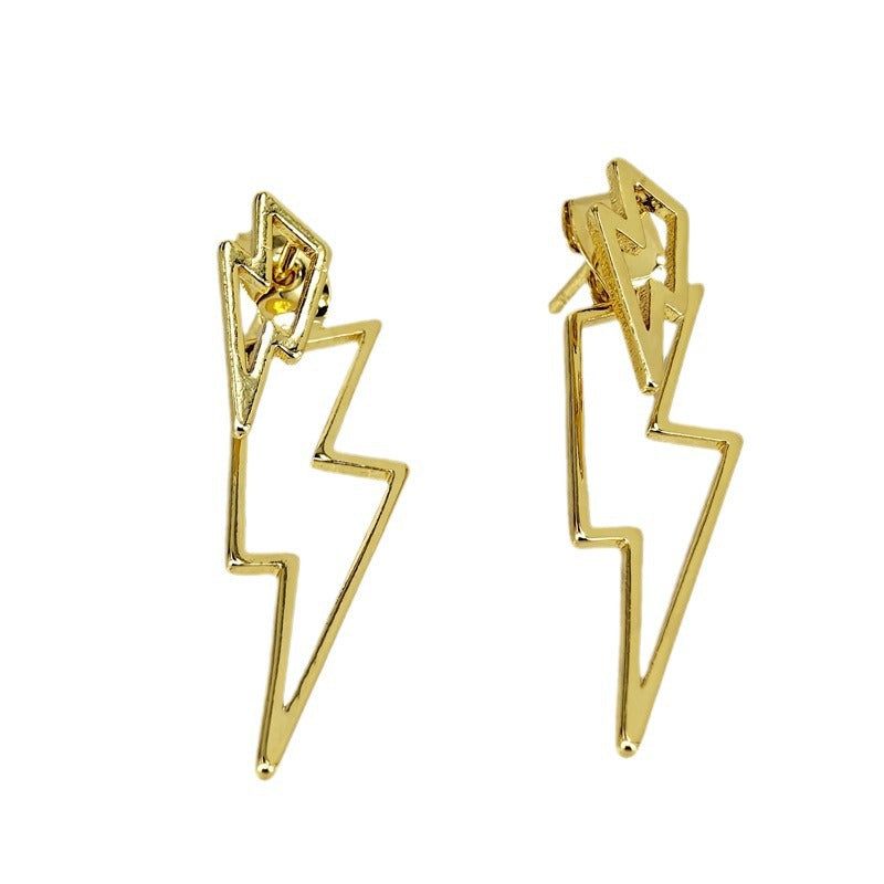 Minimal Geometric Streamline Stud Earrings