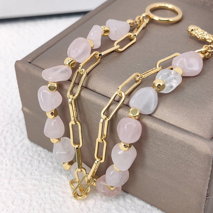 Rose Quartz Beaded Bracelet