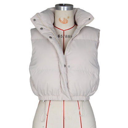 Women's Casual Solid Color Zipper Vest
