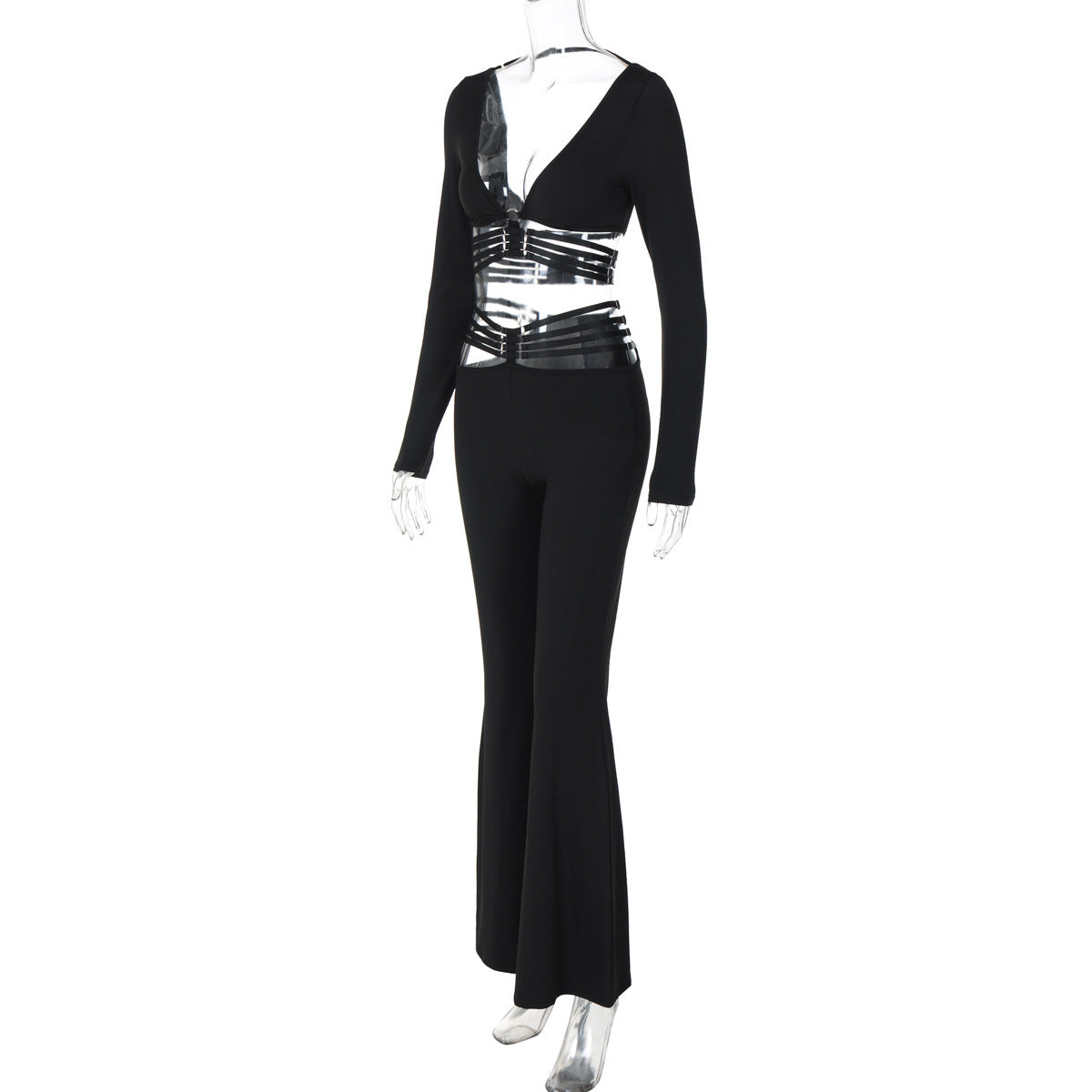 Party Women's Sexy Solid Color Spandex Polyester Pants Sets Pants Sets