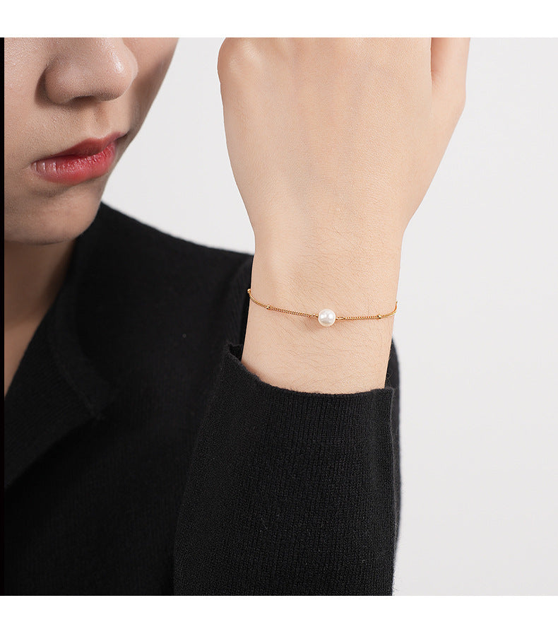 925 Sterling Silver Cuban Link Chain Curb Chain Bracelets Elegant Simple Style