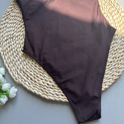 Women's Sexy Solid Color One Piece Swimwear