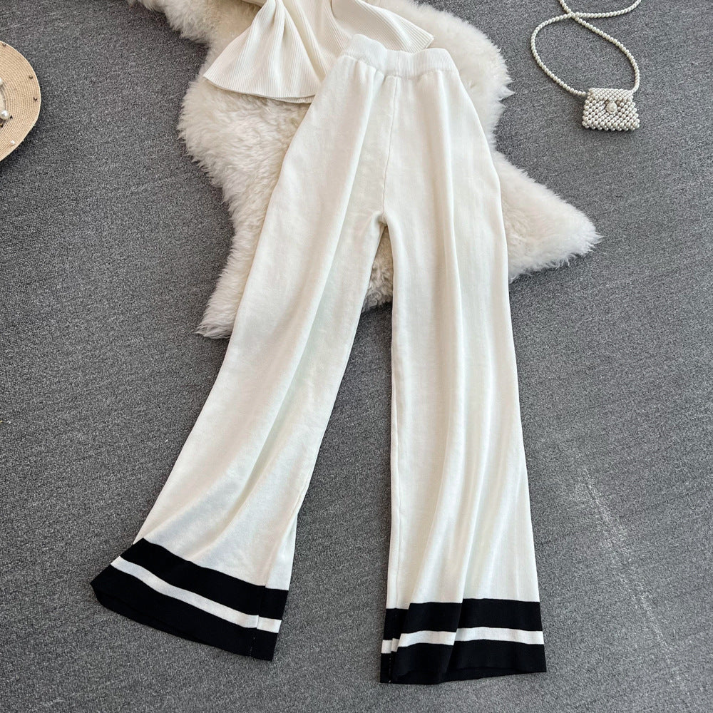 Daily Women's Casual Stripe Polyester Pants Sets Pants Sets