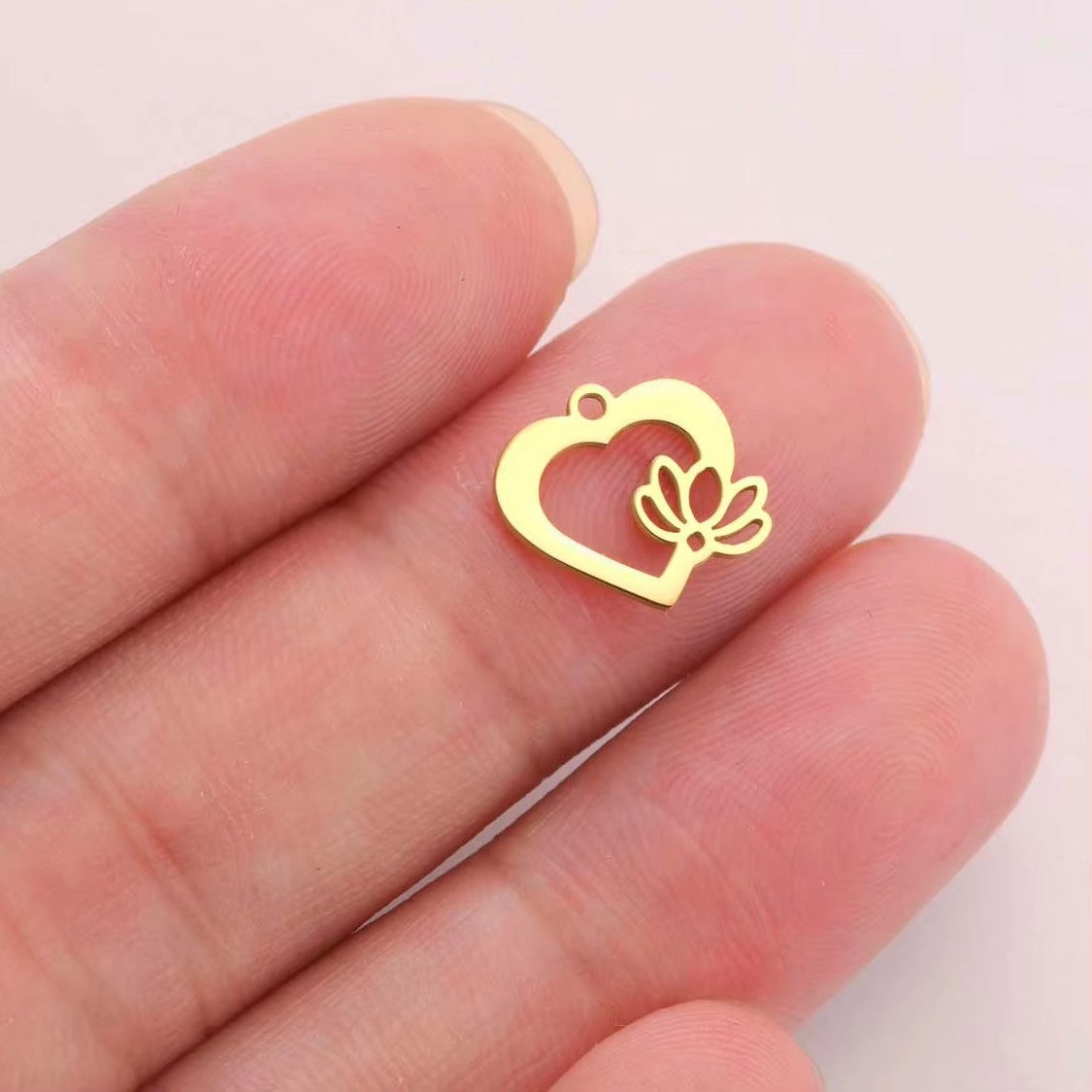 1 Piece 304 Stainless Steel Tortoise Flower Shell Pendant