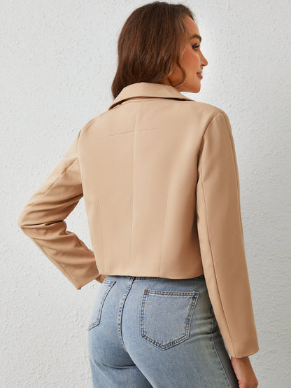 Women's Coat Long Sleeve Blazers Elegant Solid Color