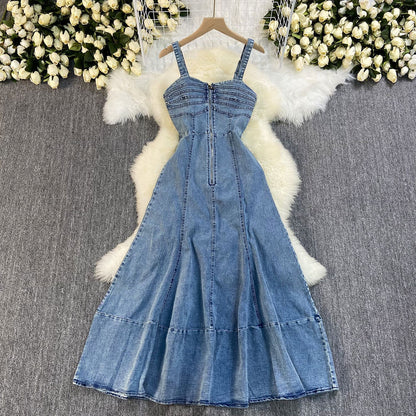 Women's Strap Dress Elegant Strap Sleeveless Solid Color Maxi Long Dress Daily