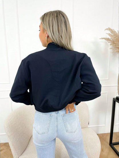 Women's Streetwear Solid Color Single Breasted Coat Casual Jacket