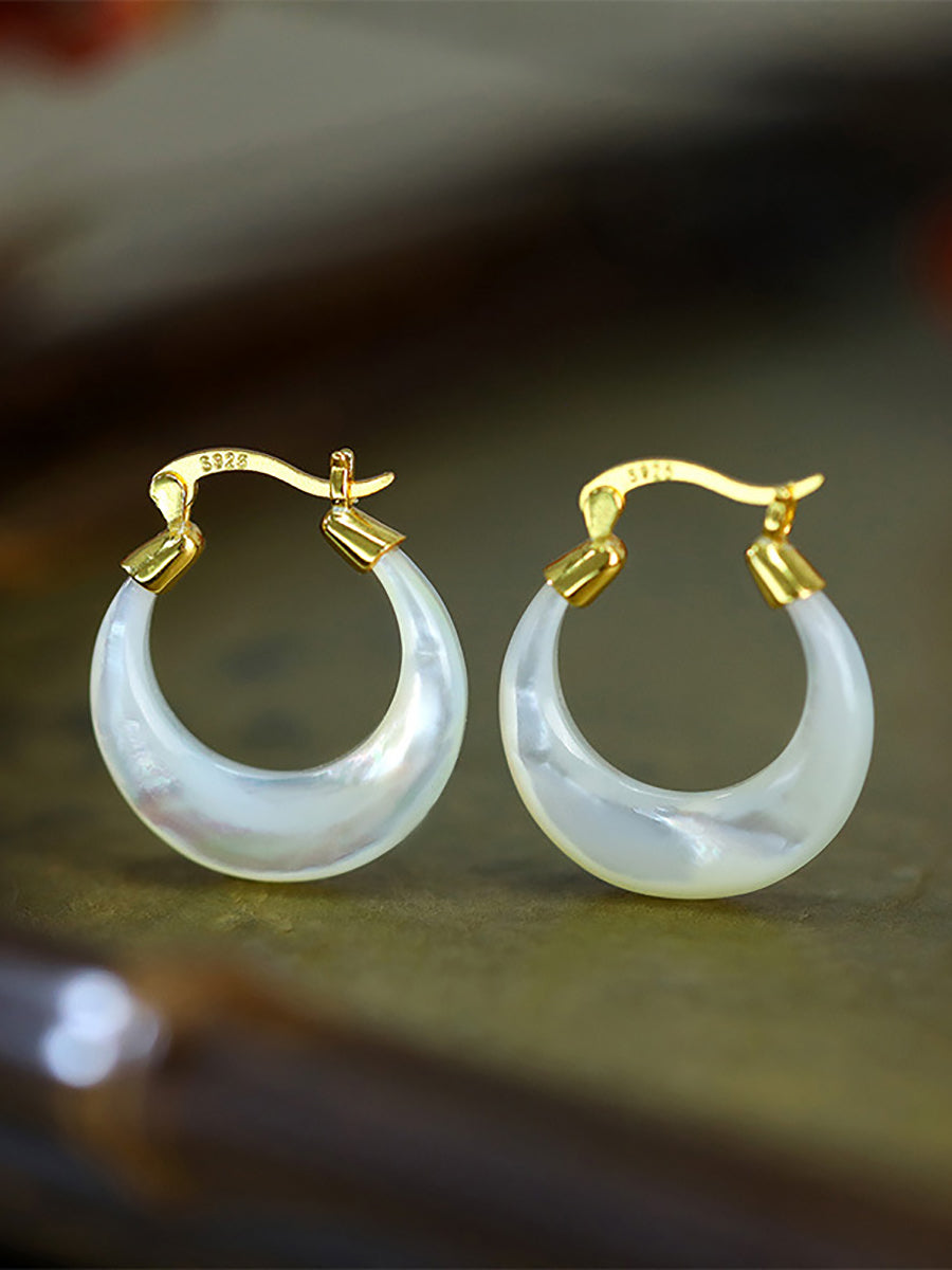 Women Artsy Pinctada Albina S925Sliver Earrings