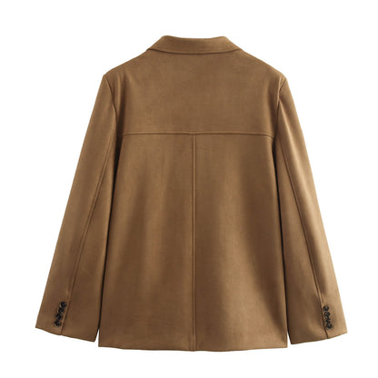 Women's Blazer Long Sleeve Blazers Streetwear Solid Color